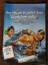 90er J. Poster Plakat - Malwettbewerb "Meine Erde deine Erde" Umweltstiftung RAR