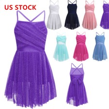 Girls Ballet Dance Leotard Tutu Dress Swan Lake Ballerina Stage Show Costume