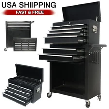 Large Mobile Tool Cabinet 8 Drawers Rolling Tool Chest with Wheels for Workshop