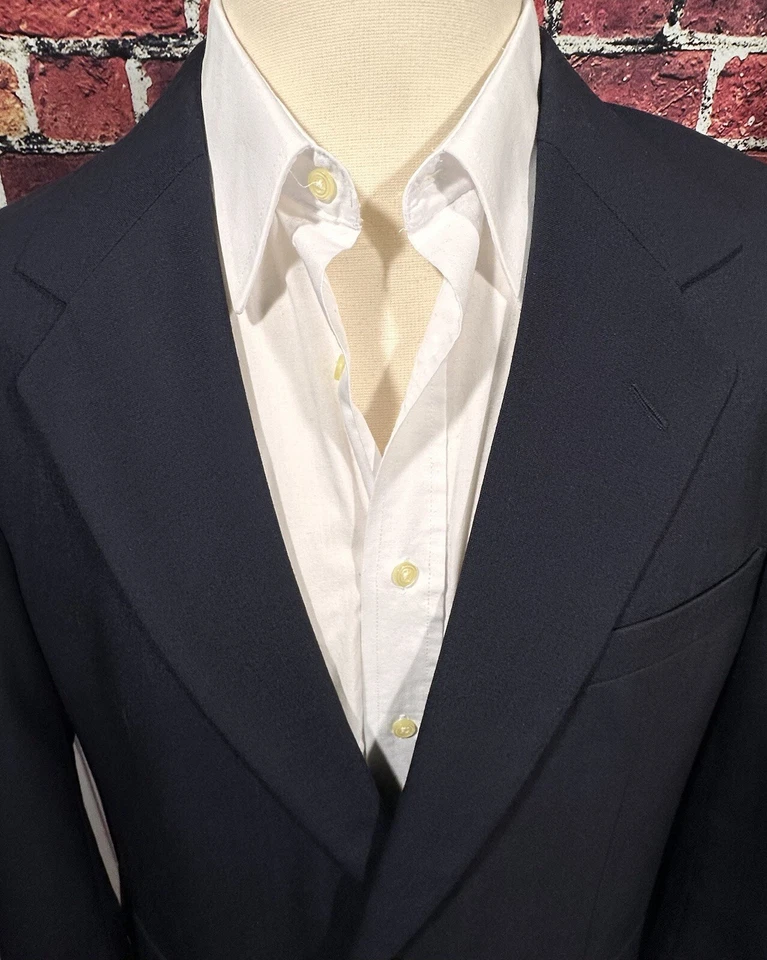 CHAQUETA BLAZER SAVILE ROW PARA HOMBRE TALLA 44 AZUL MARINO OSCURO ABRIGO DEPORTIVO BOTONES DORADOS Foto 4 de 4