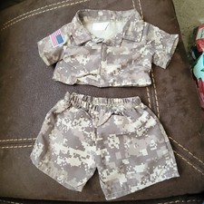 Build A Bear Military Green Digital Fatigues Outfit