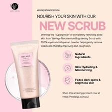 3pcs Weilaiya Niacinamine Pecan Body Scrub 200mL ea+ FREE USPS PRIORITY SHIP