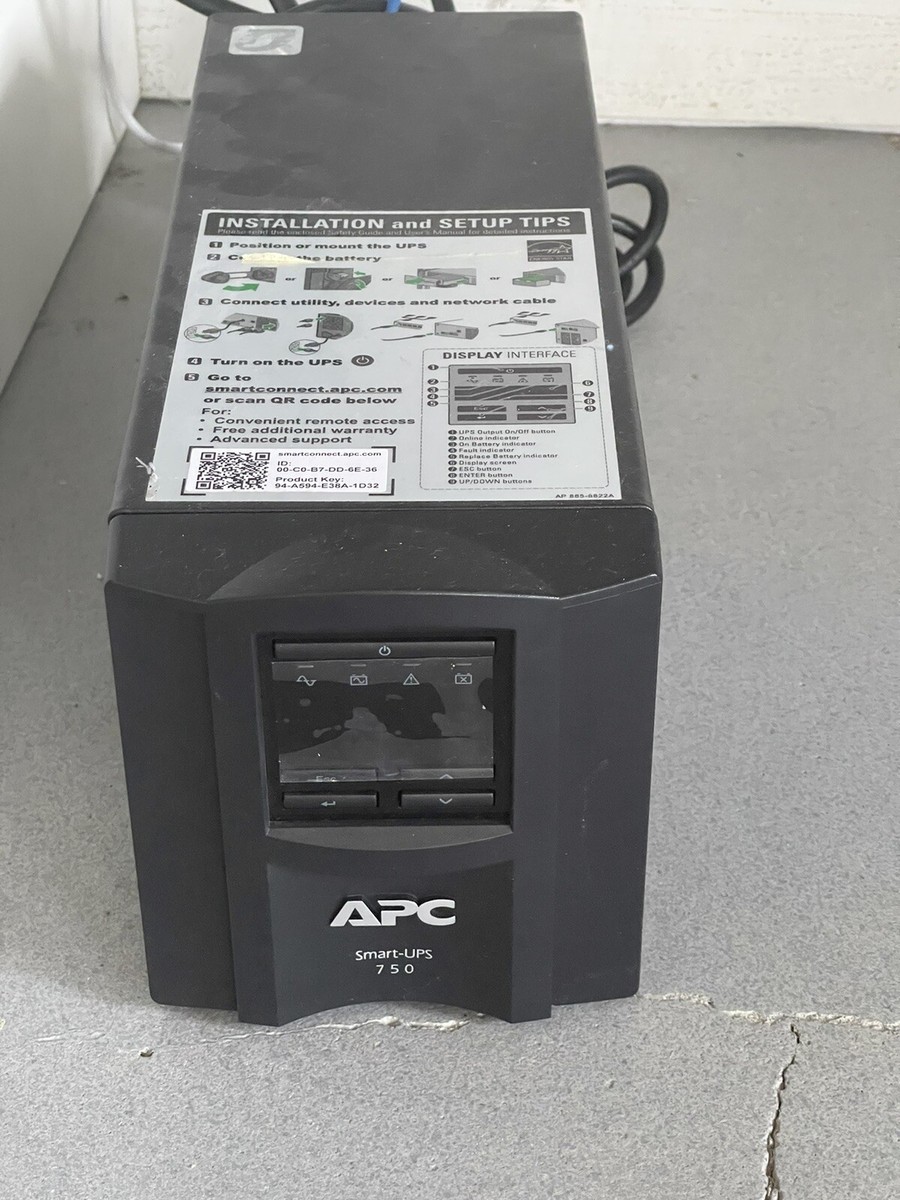 APC 750VA Smart UPS SmartConnect, SMT750C Sinewave UPS Battery