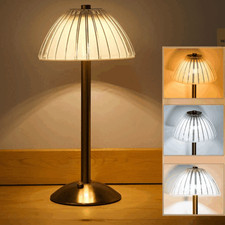 Traditional Dimmable Table Lamp Tinted Acrylic Shade Living Room Bedside Light