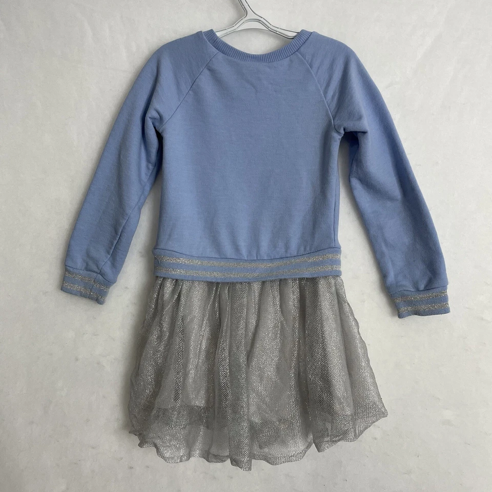 Vestido Peppa Pig Niña Azul y Plata Tutú Falda Manga Larga Talla 5T Foto 2 de 4