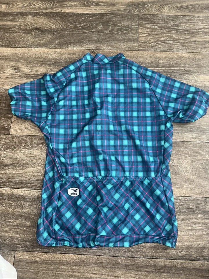 Camiseta deportiva de ciclismo Sugoi para hombre de franela mediana 3/4 de longitud cremallera #R Foto 4 de 4