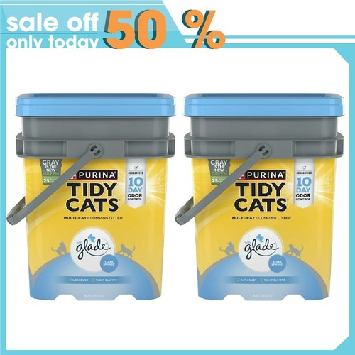 Purina Tidy Cats Clumping Cat Litter, Glade Clear Springs Multi Cat Litter, 35lb eBay