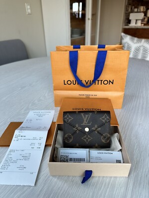 New Louis Vuitton Celeste Monogram Tri-Fold Rose Ballerina Wallet M81665