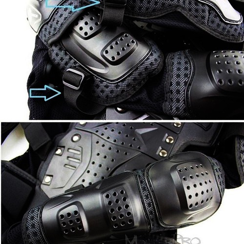 Black Racing Body Armour Armor Full Sport Jacket Gear ATV Quad Dirt Pit Bike - Picture 10 of 11
