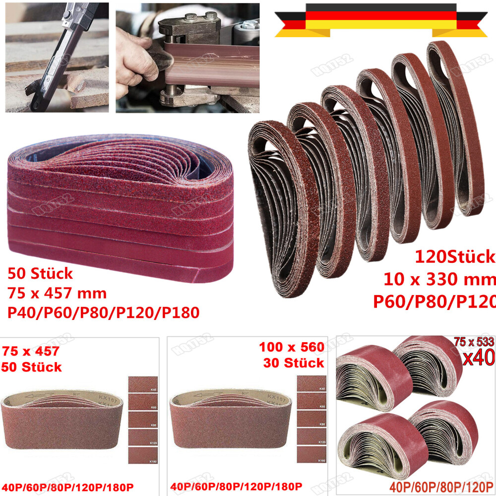5 x Schleifbänder 13 x 457 mm K 60 Körnung Bandschleifer Schleifband Bandfeile 5 x Schleifbänder 13 x 457 mm K 60 Körnung Bandschleifer Schleifband Bandfeile