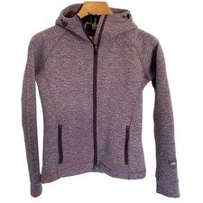 Skhoop Melanie Hoodie Jacket Womens Small Purple Zip Up Hood Mid Layer Marled