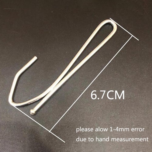 10pcs Metal Curtain Hooks Pin Pinch Pleat Drapery Hanging Hook Fork Silver White - Imagen 12 de 12