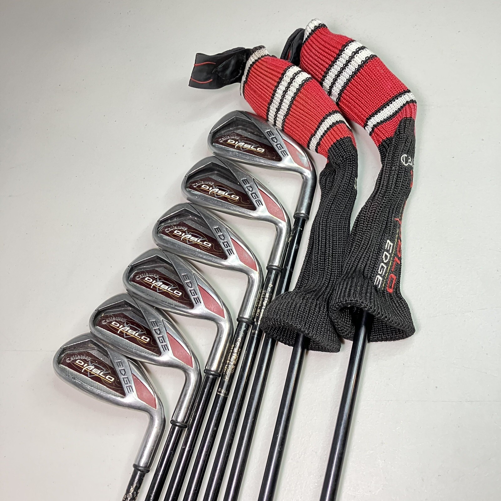 Used Callaway Diablo Edge Iron Set 3H, 4H, 5PW Senior Flex Graphite Shafts eBay