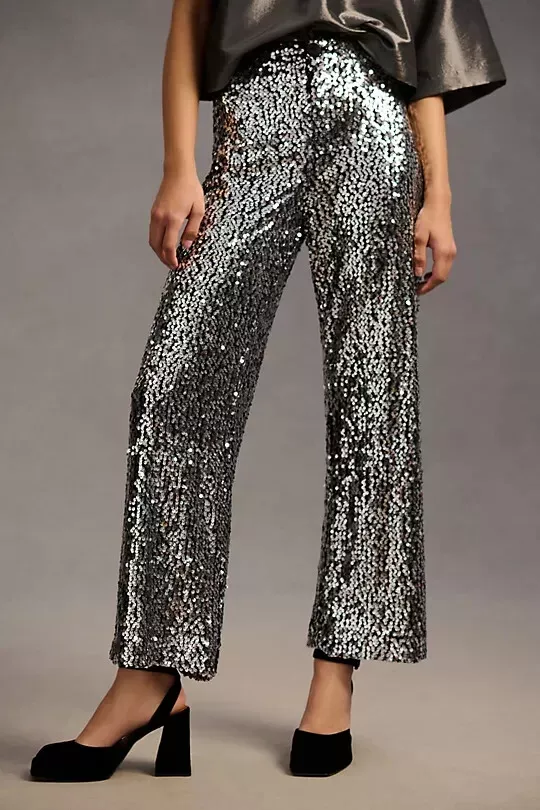 Sequin capri best sale pants
