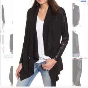 draped faux suede jacket