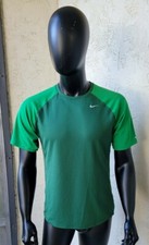 Nike Miler Running Dri Fit T Shirt Crewneck Green Colorblock Men's Large