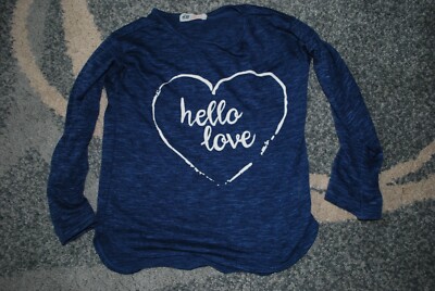 15  wunderschöner H&M Pulli 134 140 Mädchen Pullover Kinder hello love