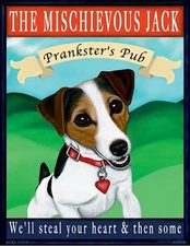 JACK RUSSELL "The Mischievous Jack" by Krista Brooks RETRO PETS art print 8x10
