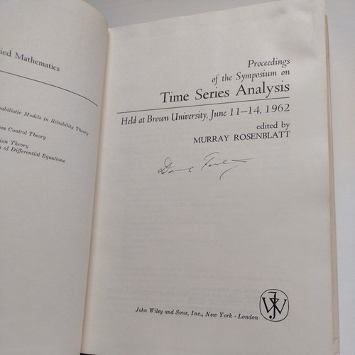 Proceedings of the Symposium on Time Series Analysis 1962, Murray Rosenblatt - Picture 3 of 12