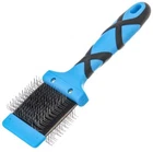 Groom Professional Double-Sided Flexible Slicker Dog Brush for Dematting