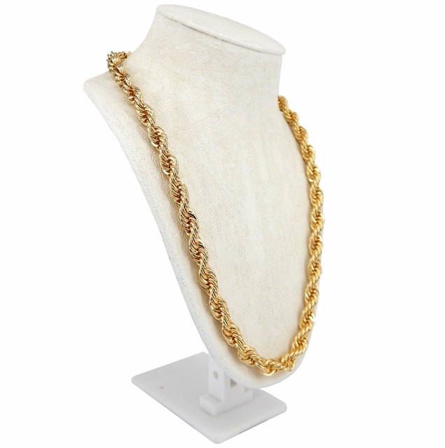 MENS ROPE CHAIN 9mm HIP HOP RUN DMC NECKLACE 20" 22" 24" 26" 30" inch