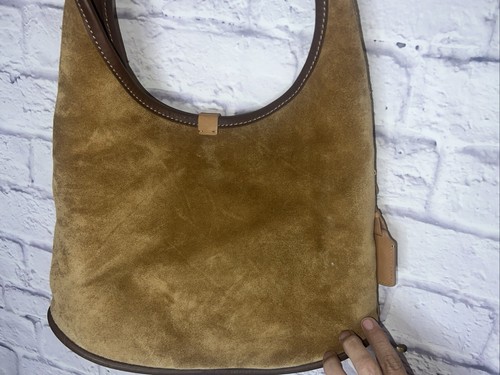 Borsa a tracolla UGG super lunga hobo marrone scamosciato imbracatura rara borsa hippie nuova con etichette - Foto 6 di 14