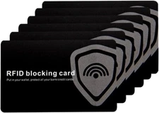 RFID Blocking Card Contactless Credit Card Protection Safe RFID Card Wallet Shie
