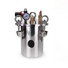 Tanque de presión forrado de PTFE 2L, depósito de máquina dispensadora de pegamento de acero inoxidable