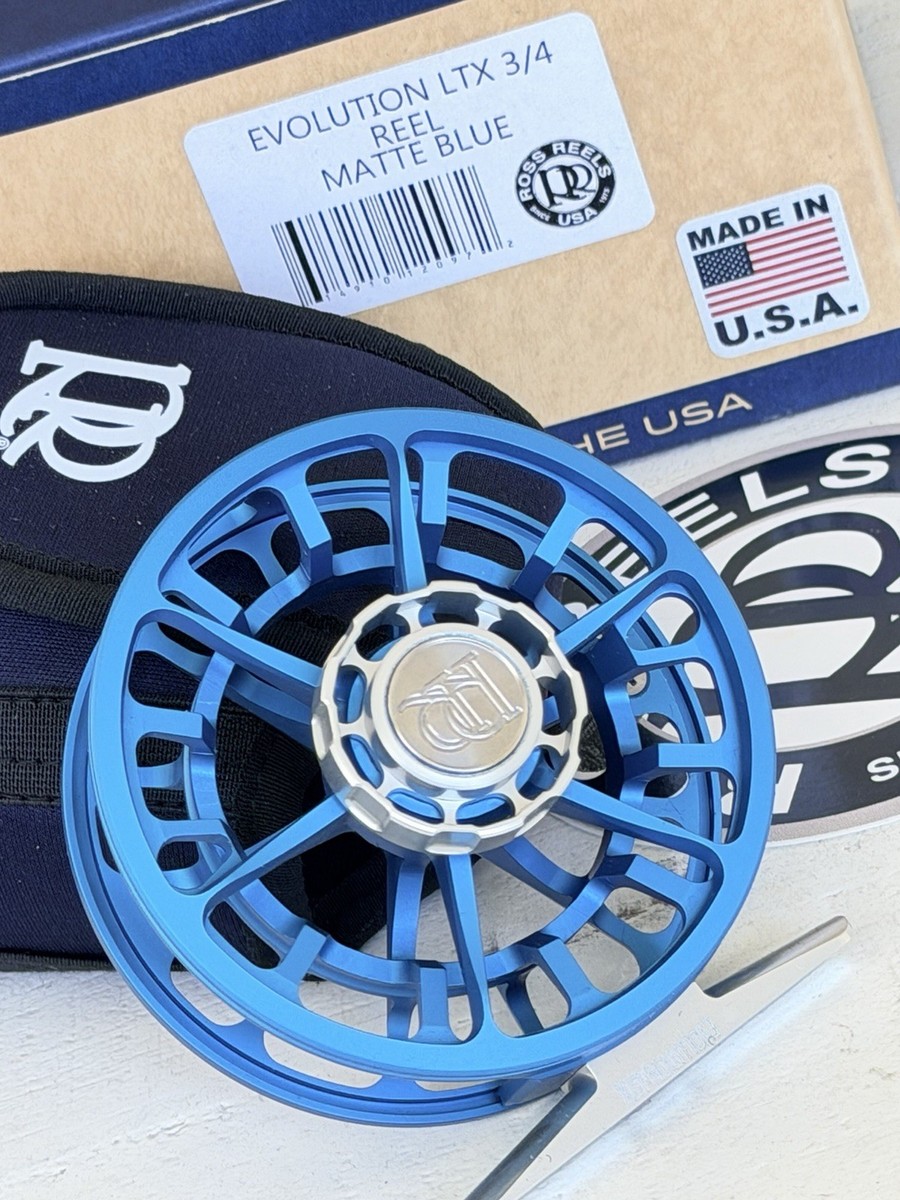 BEAUTIFUL** 🔥 ROSS EVOLUTION LTX 3/4wt MATTE BLUE Fly Reel