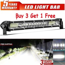 12 Inch 450w Led Work Light Bar Combo Spot Flood Driving Off Road Suv Boat Atv