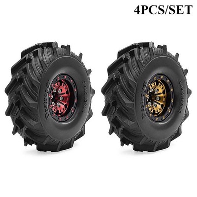 1.0'' Alloy Wheels Rim Rubber Tire for 1/18 TRX4M SCX24 FMS Ascent-18 RC Car