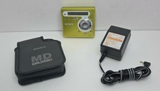 Sony MZ-R700 MiniDisc Recorder MDLP Lime Green. Power Adapter. Sony Pouch