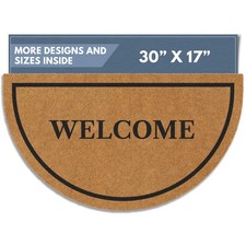 Natural Coco Coir Doormat Welcome Mat for Front Door  Outdoor Entrance, Larg...