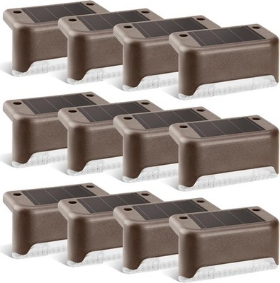 Solarlampen für Hof, Terrasse, Zaun   12er Pack