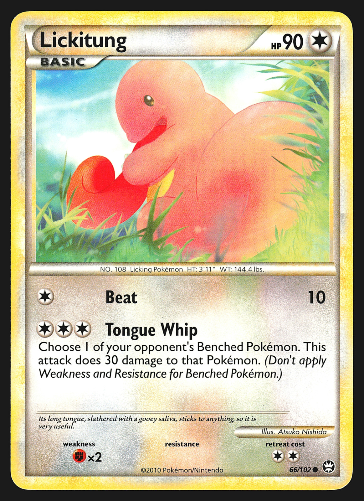 Lickitung 66/102 HGSS Triumphant Pokemon Card LP