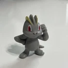 Vintage Pokemon Tomy Machop Figure Gray Plastic Mini Toy Anime Manga Collectible