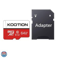 64GB Micro SD Card Class 10, UHS-1 Micro SDXC Memory Card with Adapter, U1, C...