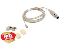 Beige Lavalier Mic 4 Pin Mini XLR TA4F for Shure Wireless