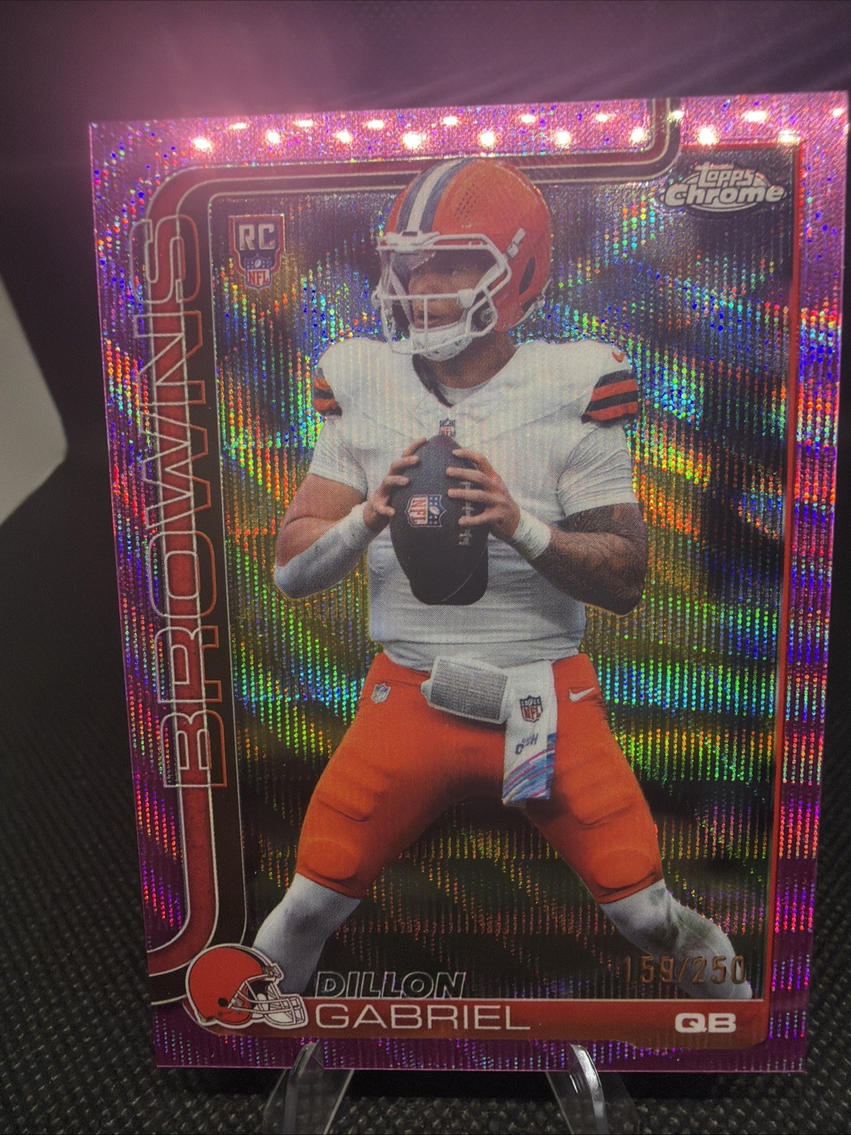 2025 Topps Chrome Dillon Gabriel Rookie Pink Wave Refractor /250 RC