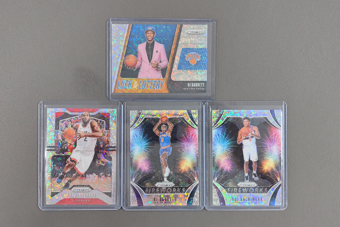 2019-20 Panini Prizm RJ Barret Leonard Hachimura Fast Break Firework LOT4