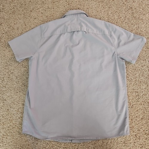 Wrangler Hemd Herren Large grau belüftet Angeln Wandern Freizeit Kurzarm - Bild 9 von 9