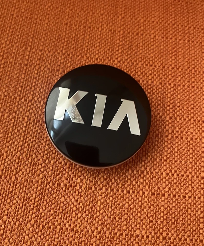 Tapacubos centrales de rueda Kia negro, Sorento Sedona, Rio, Soul 52960-3W200 4 piezas Foto 3 de 4