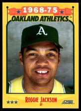 Reggie Jackson 1988 Score #500 Oakland Athletics FREE SHIPPING AutographDen