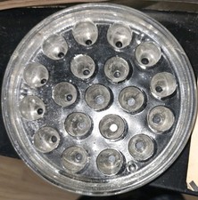 Vintage Clear Glass Flower Frog Bouquet Arranging Holder 5" 19 Holes