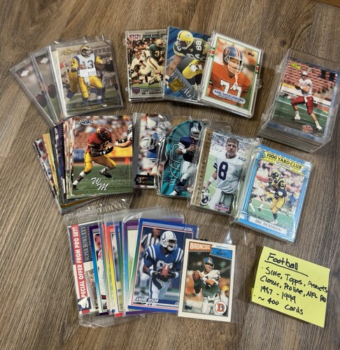 400+ NFL Football Cards - 80s & 90s,  Various Brands, NFL pro, Score, Topps, Etc