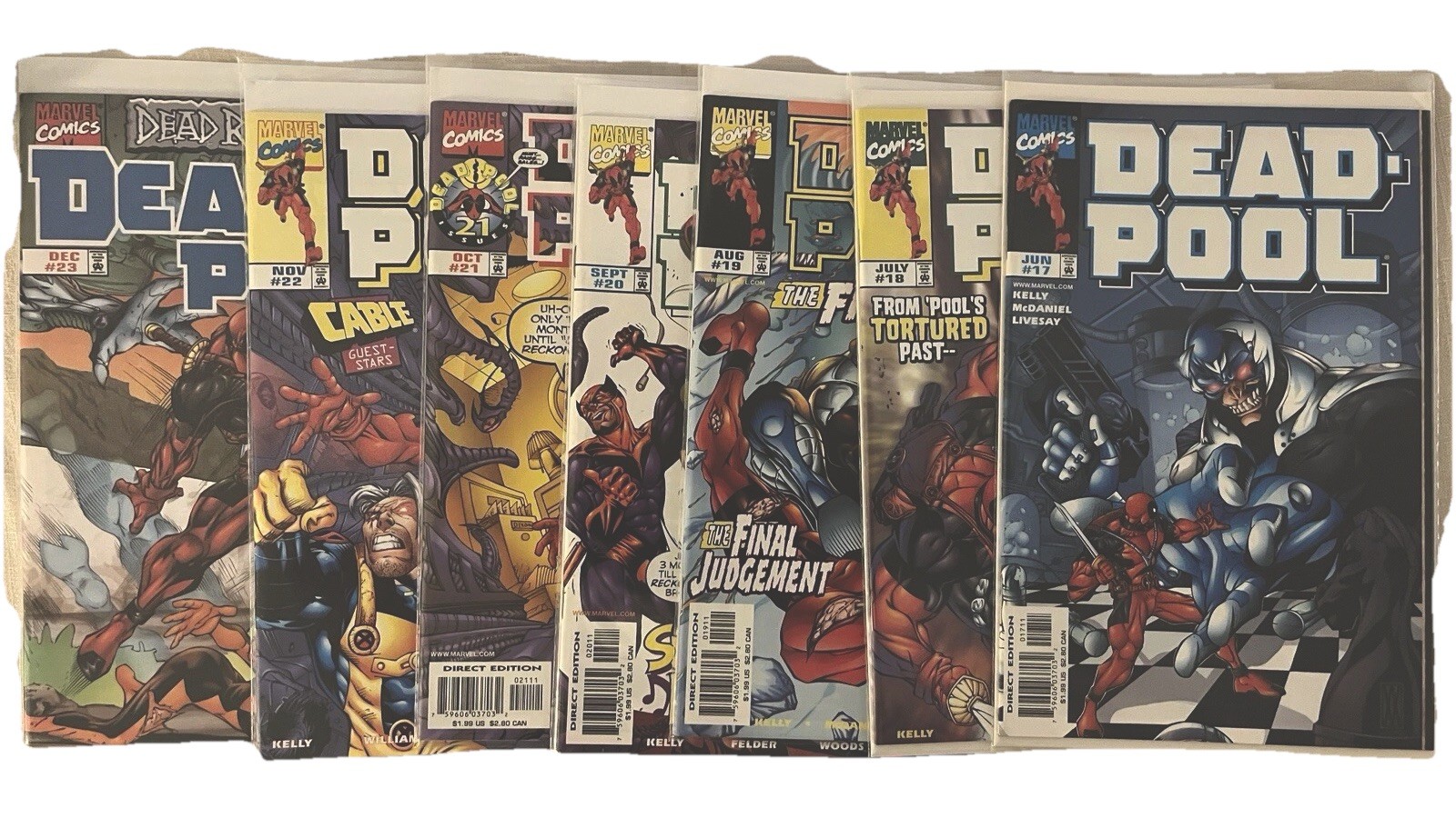 Deadpool 1998 Lot 17 18 19 20 21 22 23 All NM- range 1997 MCU Ryan Reynolds