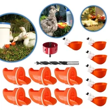 2025 No Waste Chicken Feeder & Waterer Kit – Automatic Poultry Feed Ports Set US