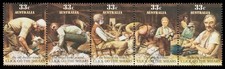 Australia Scott 987A Strip of 5 (1986) Cancelled To Order VF M