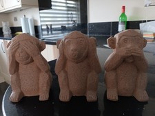 3 Wise Monkeys  Garden Ornaments By Wilson Gregory