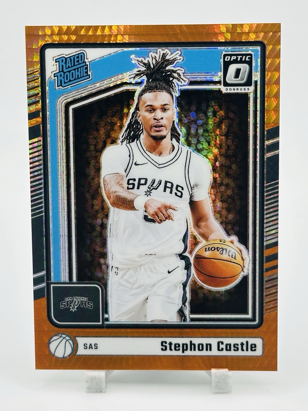 2024-25 Donruss Optic STEPHON CASTLE #254 RC Rated Rookie Orange Hyper /299